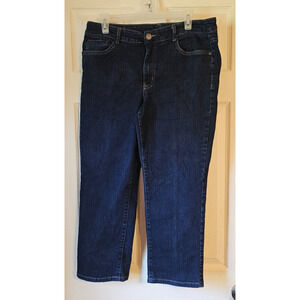 Bandolino Caroline Jeans Women’s Size 14 Dark Wash Stretch Denim Classic Fit